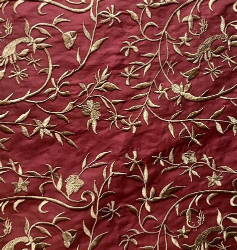 metallic gold floral print on red satin fabric|Floral Gold Satin Fabric by the Yard .